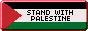 an 88x31 button with text that says stand with palestine over top of a palestinian flag background. it links to operation olive branch, a grassroots movement to support palestinians.